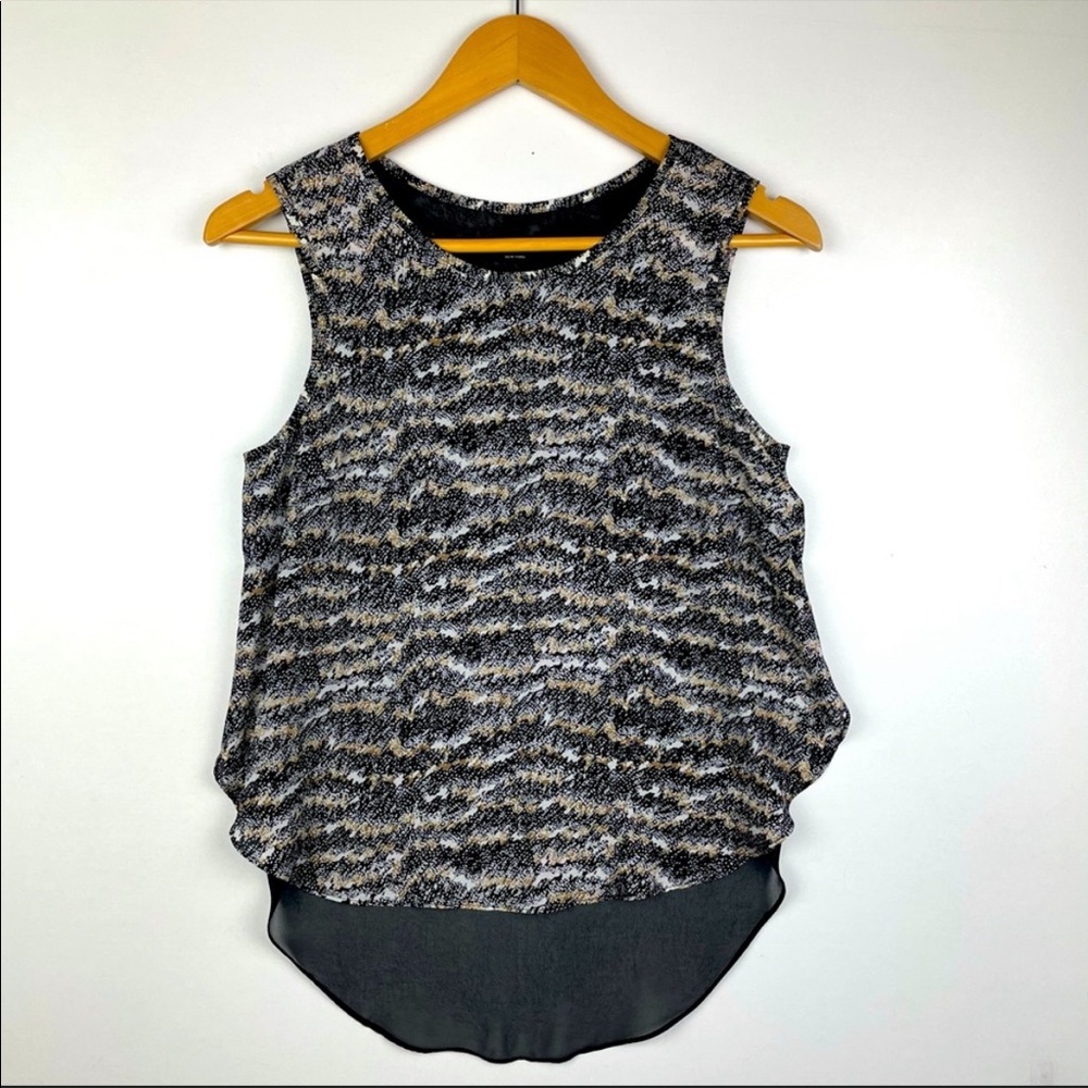Rag & Bone Silk Black SemiSheer Tank Top S